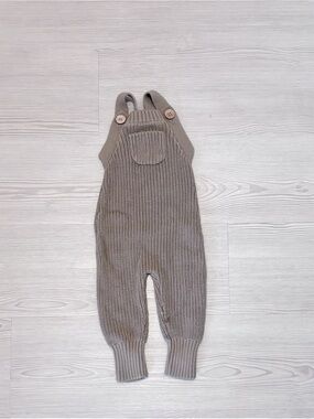 Jamie Kay Taupe Knit Overalls for Kids